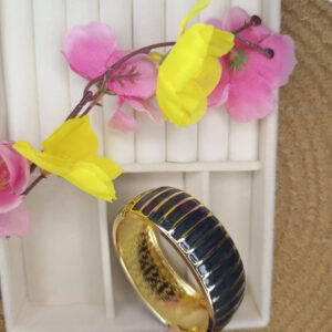 MN-A15 Black Meenakari Kada