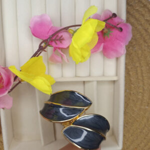 MN-A16 Black Meenakari Kada